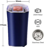 TFB Portable Electric Coffee Grinder Spice & Coffee Bean Grinder Stainless Steel 4 Blade Mixer Grinder for Masala & Herb Push Button Control Durable Grinding Machine for Dry Item