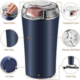 TFB Portable Electric Coffee Grinder Spice & Coffee Bean Grinder Stainless Steel 4 Blade Mixer Grinder for Masala & Herb Push Button Control Durable Grinding Machine for Dry Item