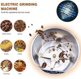 TFB Portable Electric Coffee Grinder Spice & Coffee Bean Grinder Stainless Steel 4 Blade Mixer Grinder for Masala & Herb Push Button Control Durable Grinding Machine for Dry Item