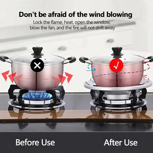 TFB Silver Gas Saver Burner Stand Gas Chula Burner Gas Saver Stand Jali Ring Fire & Windproof Energy Saving, Gas Chula Support Stand 4 Legs Supported For Indian Gas 0.7mm (1)