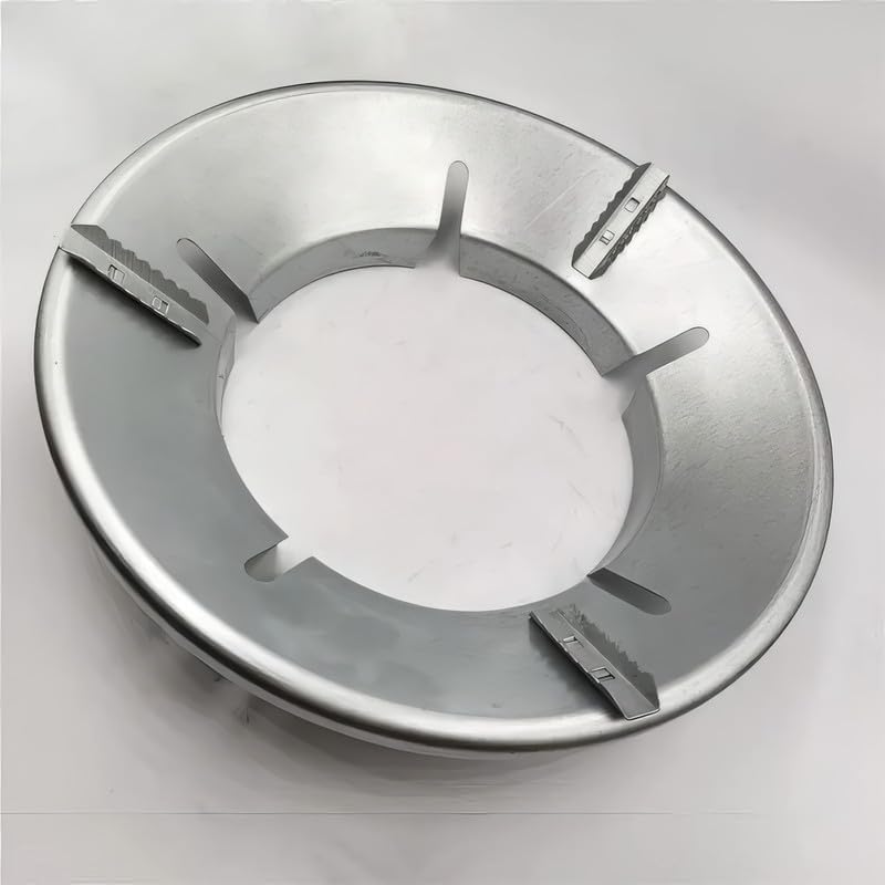 TFB Silver Gas Saver Burner Stand Gas Chula Burner Gas Saver Stand Jali Ring Fire & Windproof Energy Saving, Gas Chula Support Stand 4 Legs Supported For Indian Gas 0.7mm (1)