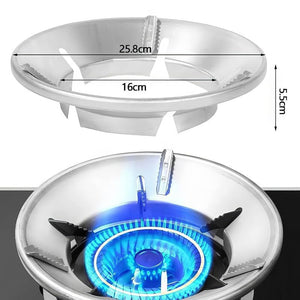 TFB Silver Gas Saver Burner Stand Gas Chula Burner Gas Saver Stand Jali Ring Fire & Windproof Energy Saving, Gas Chula Support Stand 4 Legs Supported For Indian Gas 0.7mm (1)
