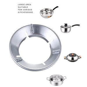TFB Silver Gas Saver Burner Stand Gas Chula Burner Gas Saver Stand Jali Ring Fire & Windproof Energy Saving, Gas Chula Support Stand 4 Legs Supported For Indian Gas 0.7mm (1)