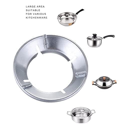 TFB Silver Gas Saver Burner Stand Gas Chula Burner Gas Saver Stand Jali Ring Fire & Windproof Energy Saving, Gas Chula Support Stand 4 Legs Supported For Indian Gas 0.7mm (1)