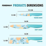 TFB Stainless Steel 3 Pieces Professional Kitchen Knife Set, Meat Knife, Chef's Knife with Non-Slip Handle Sharp Manual Sharpening for Home Kitchen and Restaurant (Copy)