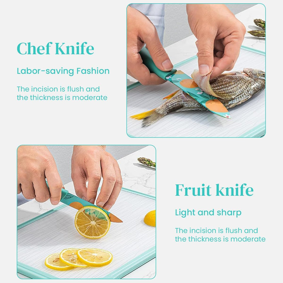 TFB Stainless Steel 3 Pieces Professional Kitchen Knife Set, Meat Knife, Chef's Knife with Non-Slip Handle Sharp Manual Sharpening for Home Kitchen and Restaurant (Copy)