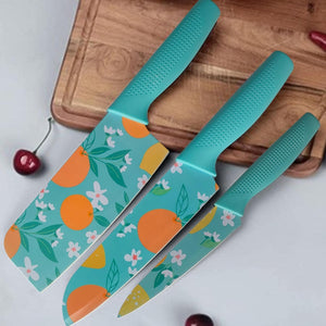 TFB Stainless Steel 3 Pieces Professional Kitchen Knife Set, Meat Knife, Chef's Knife with Non-Slip Handle Sharp Manual Sharpening for Home Kitchen and Restaurant (Copy)